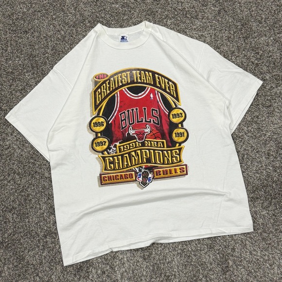 STARTER Other - Vintage 90s Starter Chicago Bulls NBA Champions T-Shirt Mens XL Single Stitch
